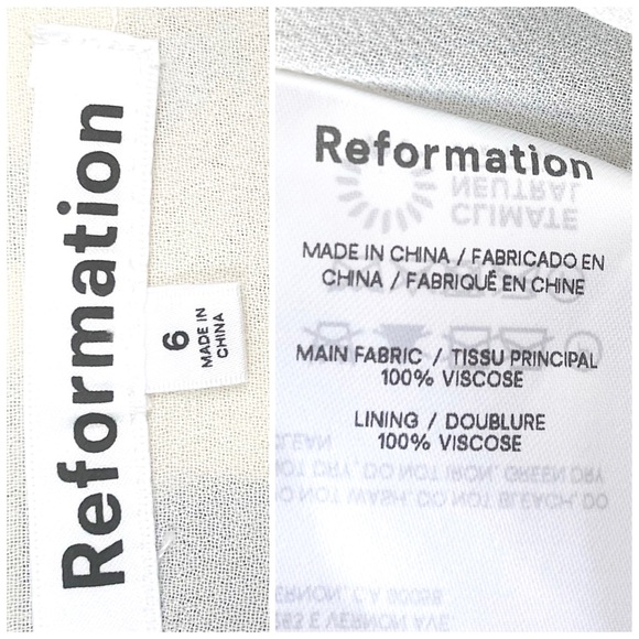 REFORMATION Roma midi Skirt floral white and blue Celestia color size 6 - Picture 7 of 10